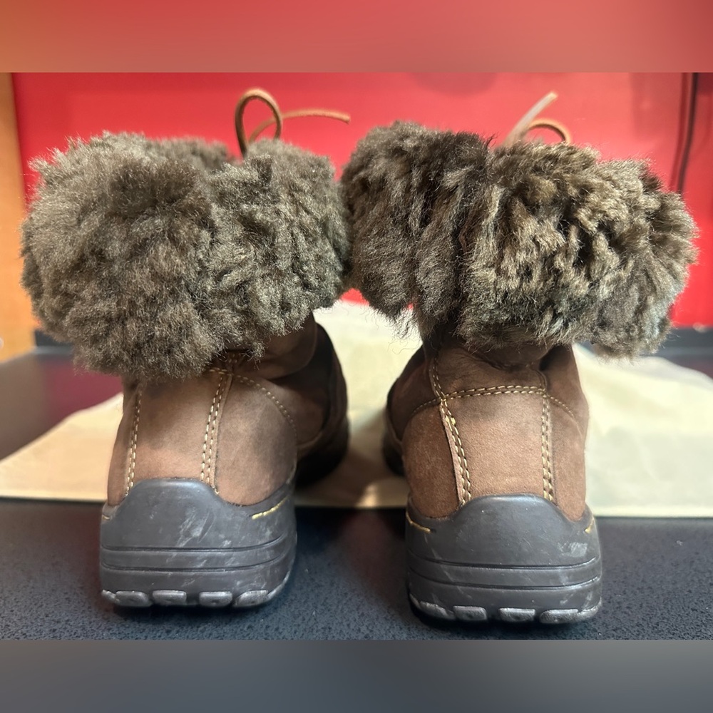 Sofft Ankle Boots Brown Leather/Suede with Brown Shearling Lining Women’s Sz 9.5 - Picture 8 of 16